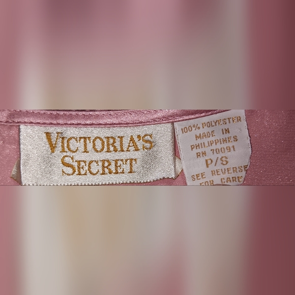 Victoria's Secret Vintage Gold Label Pink Nightgown Sz P/S See Pics flaws - Picture 4 of 12